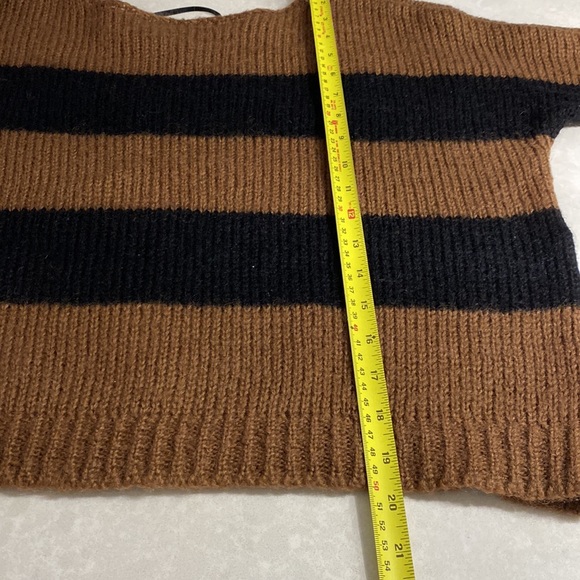H&M wool knit top brown/ black strips size L ⭐️⭐️⭐️⭐️ - Picture 8 of 10